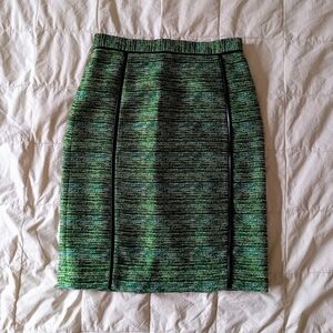 Green Textured Women's Skirt